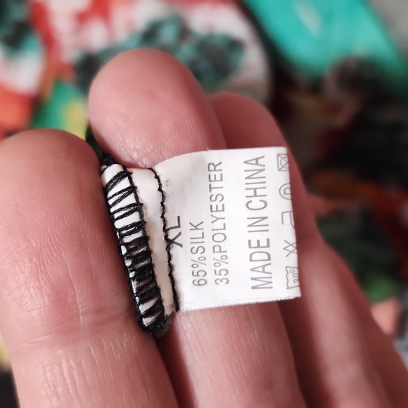 Vintage Jr's xl sundress padded, silk/ polyester - Picture 5 of 5